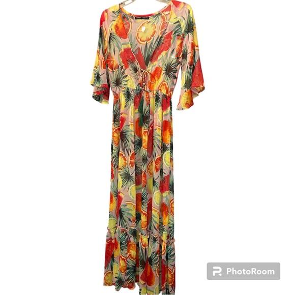 America & Beyond Swim Fruit Punch Faux Wrap Dress Poshmark